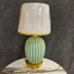 Elegant Mint Green & Gold Table Lamp