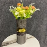 Geometric Luxe Black & Gold Vase