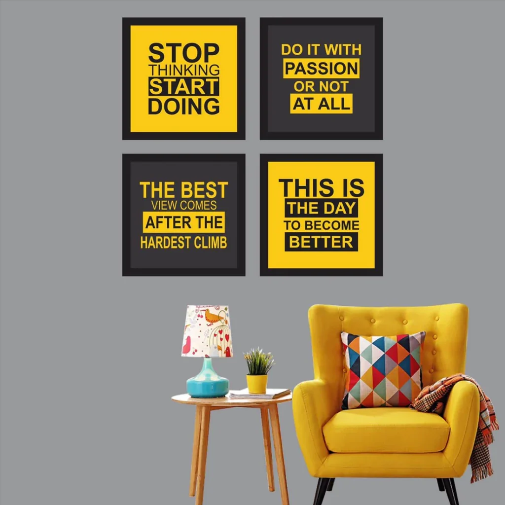 SET OF 4 MOTIVATIONAL FRAMES